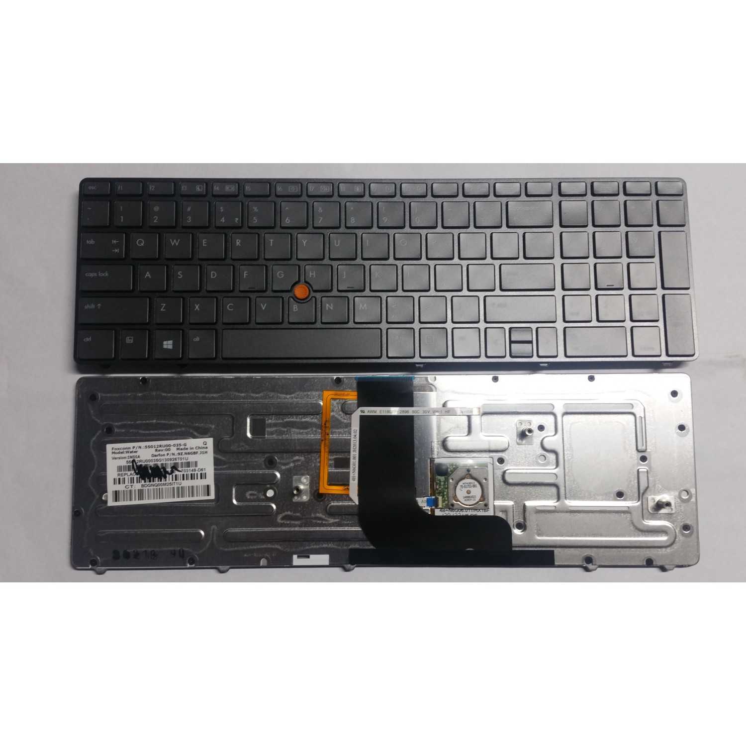 Tastatura laptop noua HP 8560W Gray Frame Gray ( Backlit, With point stick, WIN 8)